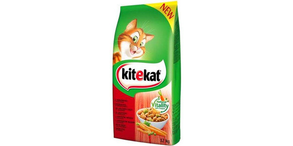 Kitekat Hovězí a zeleninové granule pro kočky - 1,8kg
