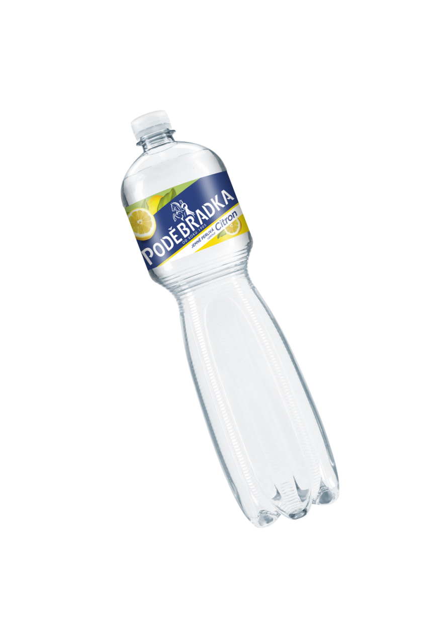Poděbradka Perlivá citronová 6 x 1,5L