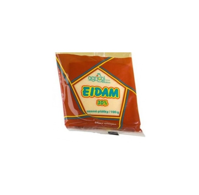 Eidam uzený 30% plátky Agricol 100g