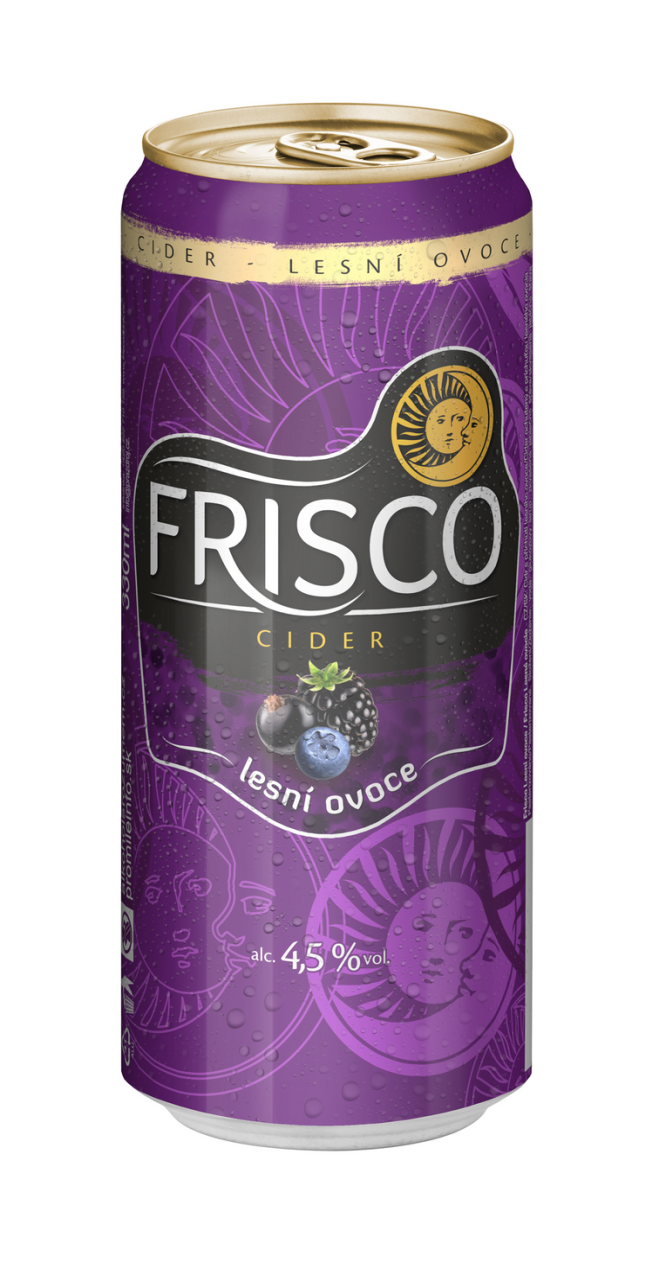 Frisco Cider lesní ovoce plech 4 x 330ml