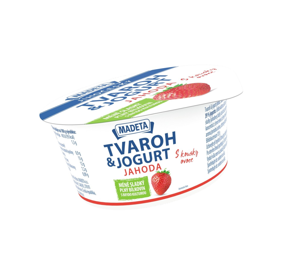 Tvaroh s jogurtem jahoda Madeta 135g