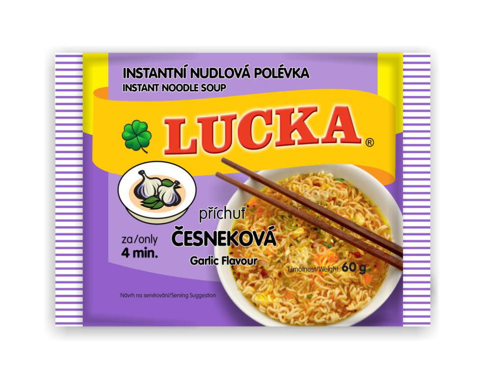 Instantní nudlová polévka Bibis nudlová česneková 60g