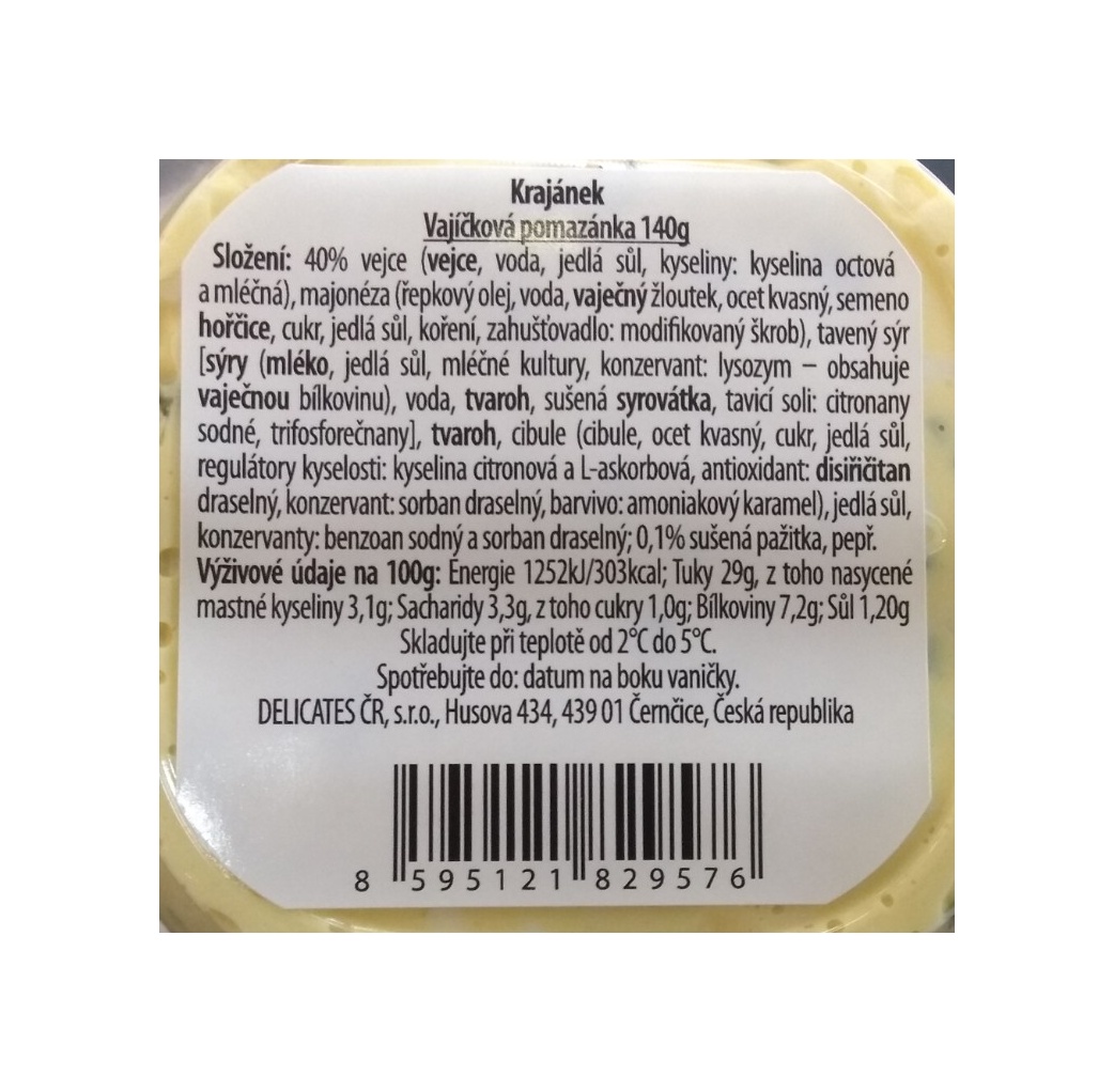 Vajíčková pomazánka 150g