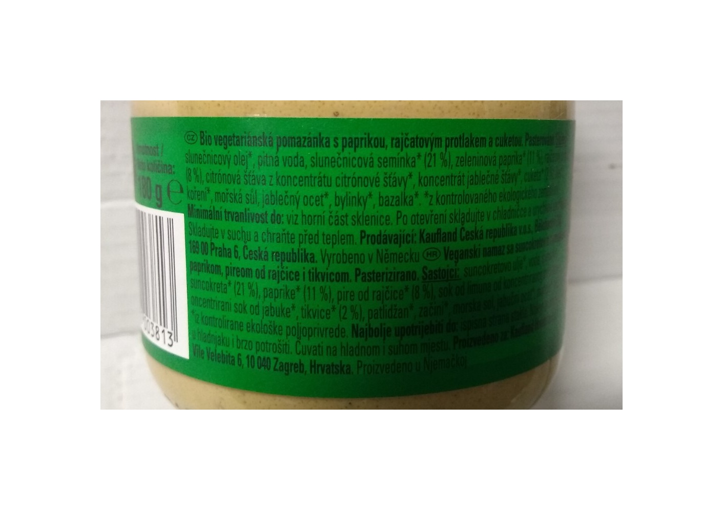 Pomazánka s paprikou a rajčaty vegan 180g