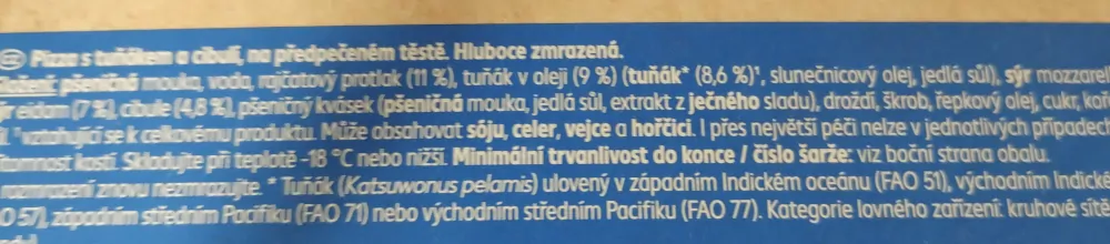 Pizza Tuňáková 350g